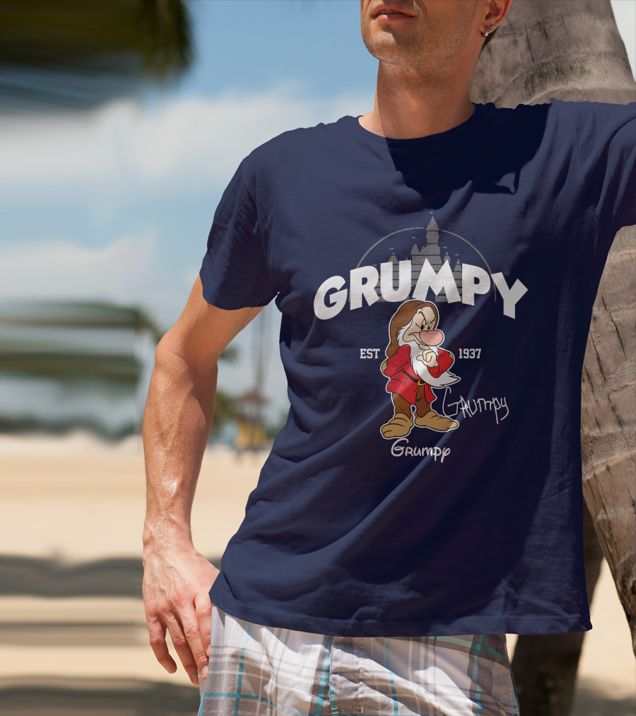 Grumpy Est 1937 Disney Castle Dwarf Snow White T-Shirt