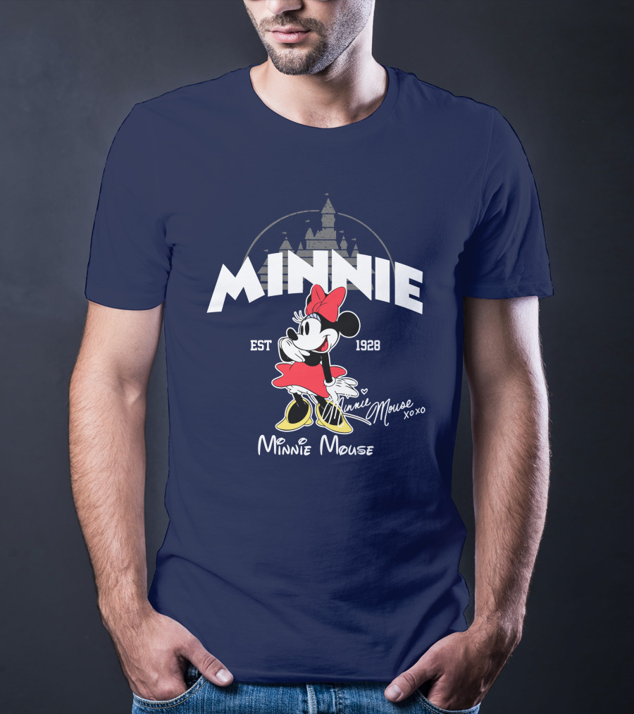 Minnie Mouse Est 1928 Mickey Disney Castle T-Shirt