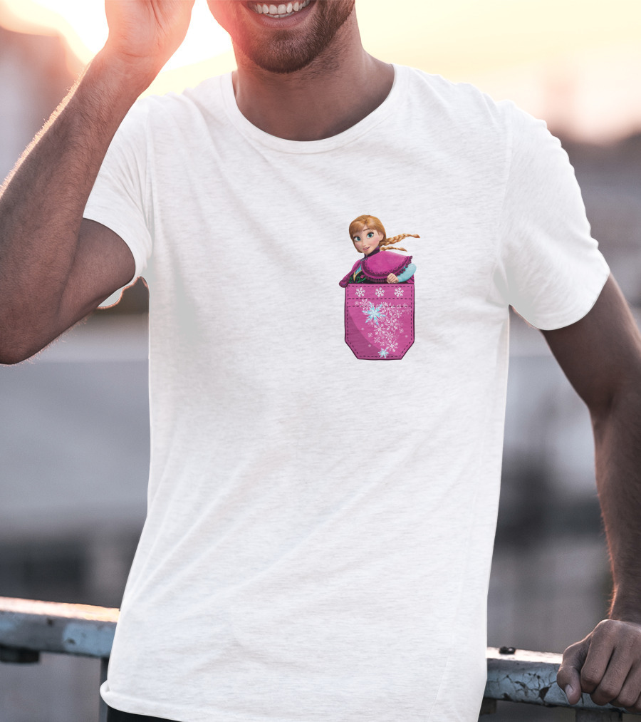 Anna Frozen Snowflake Pocket T-Shirt
