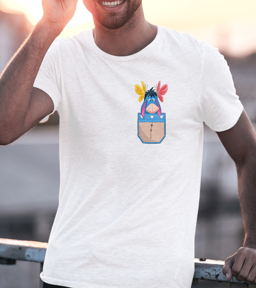 Eeyore In Floral Pocket Patchadorable T-Shirt