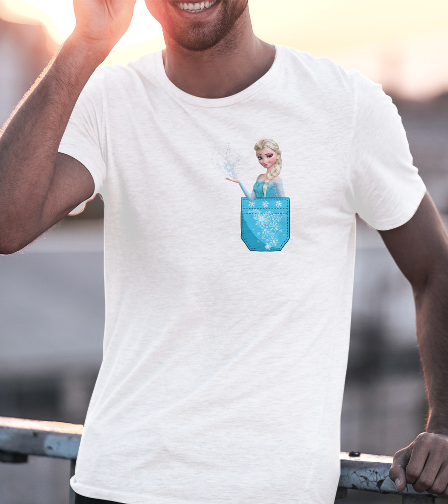 Elsa Pocket Magic Snowflakes Frozen Disney T-Shirt