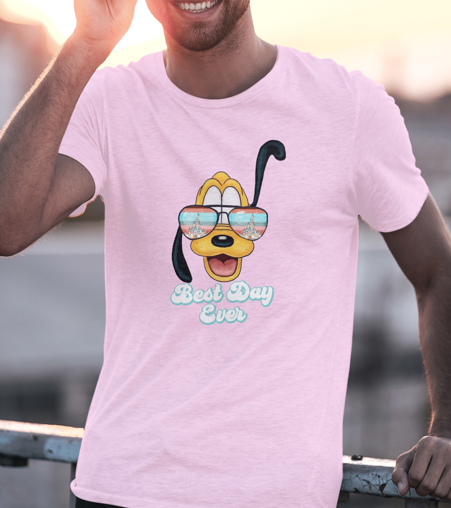 Pluto Sunglasses Best Day Ever T-Shirt