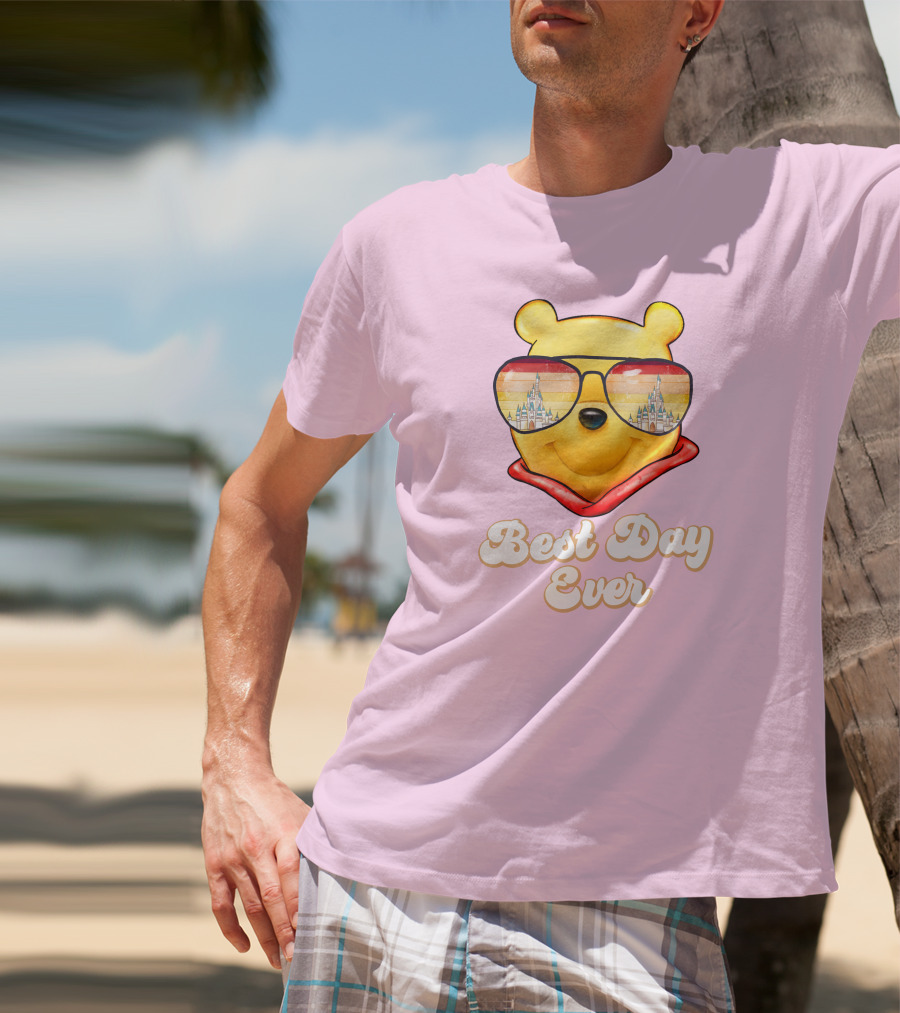 Best Day Ever Pooh Sunglasses Castle T-Shirt