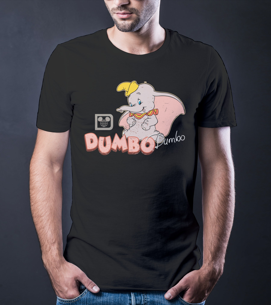 Dumbo Disney Classic Character Vintage Style With Mickey Mouse T-Shirt