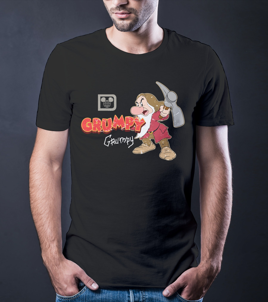 Disney Grumpy Character With Pickaxe T-Shirt