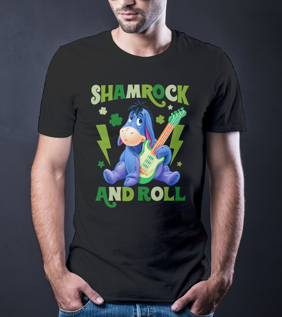 Eeyore Shamrock And Roll T-Shirt