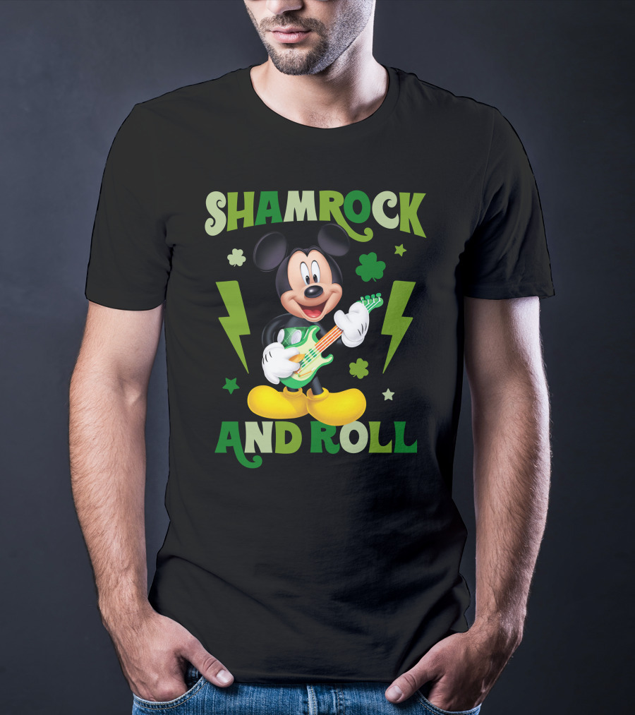 Shamrock And Roll Mickey T-Shirt