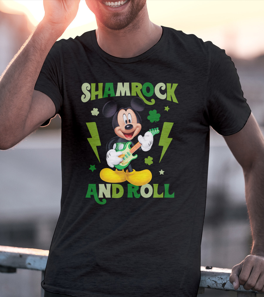 Shamrock And Roll Mickey T-Shirt