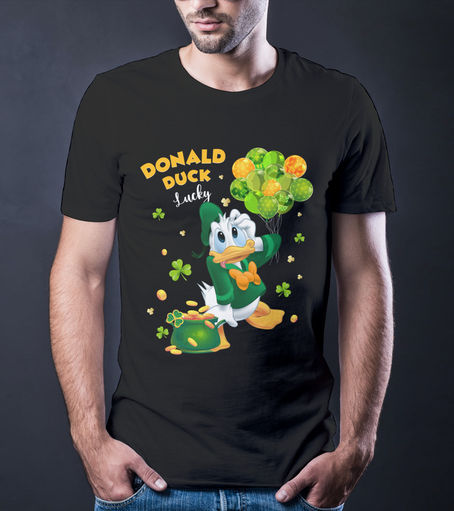 Donald Duck Lucky St. Patrick's Day Balloons T-Shirt
