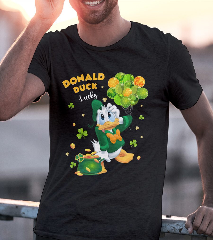 Donald Duck Lucky St. Patrick's Day Balloons T-Shirt