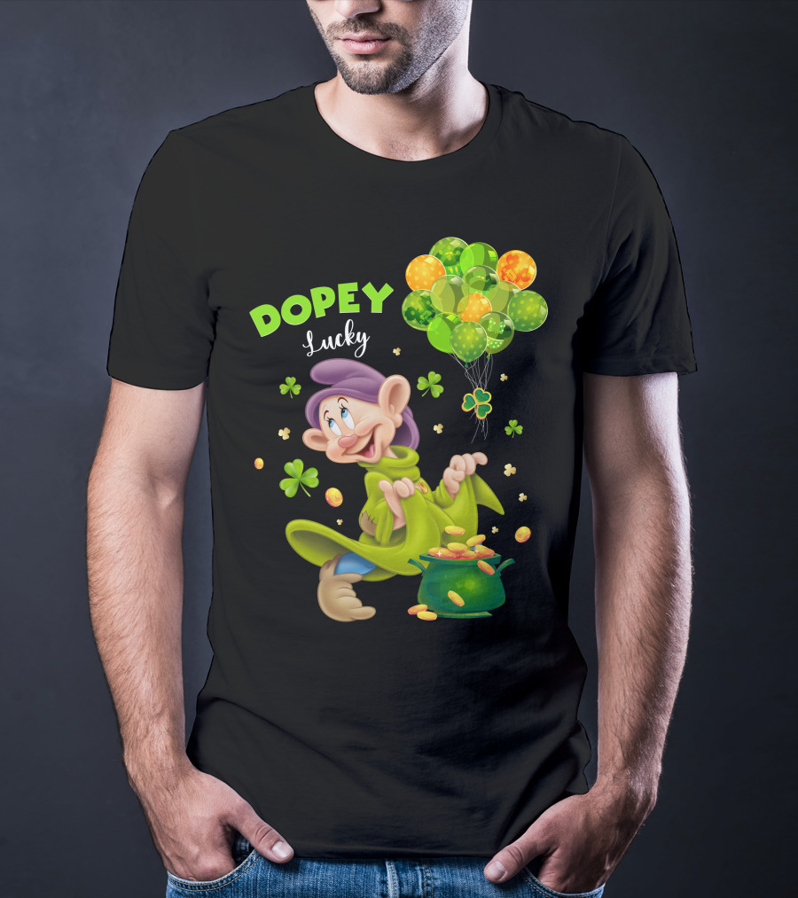 Dopey Lucky Balloons And Coins With Shamrock T-Shirt