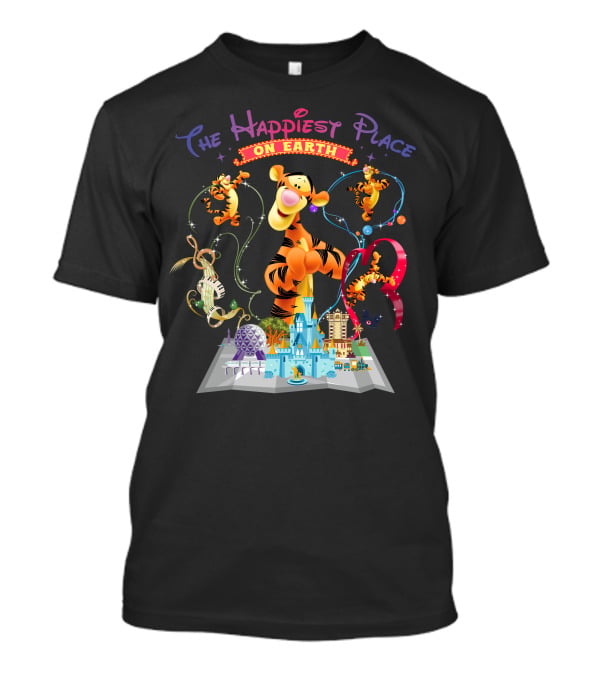 The Happiest Place On Earth Tigger Disney Theme Park Magic T-Shirt
