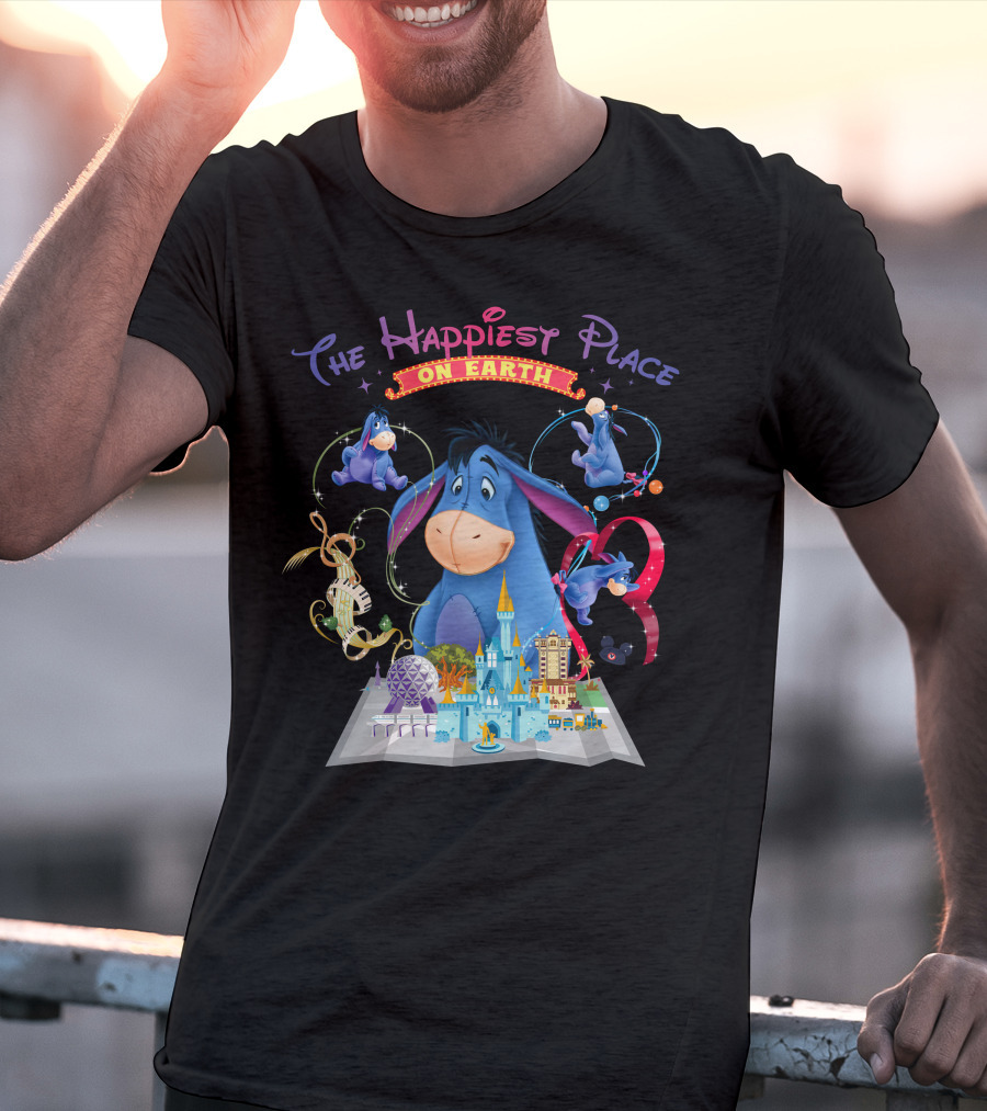 Eeyore The Happiest Place On Earth Disney Theme Park Wonderland T-Shirt
