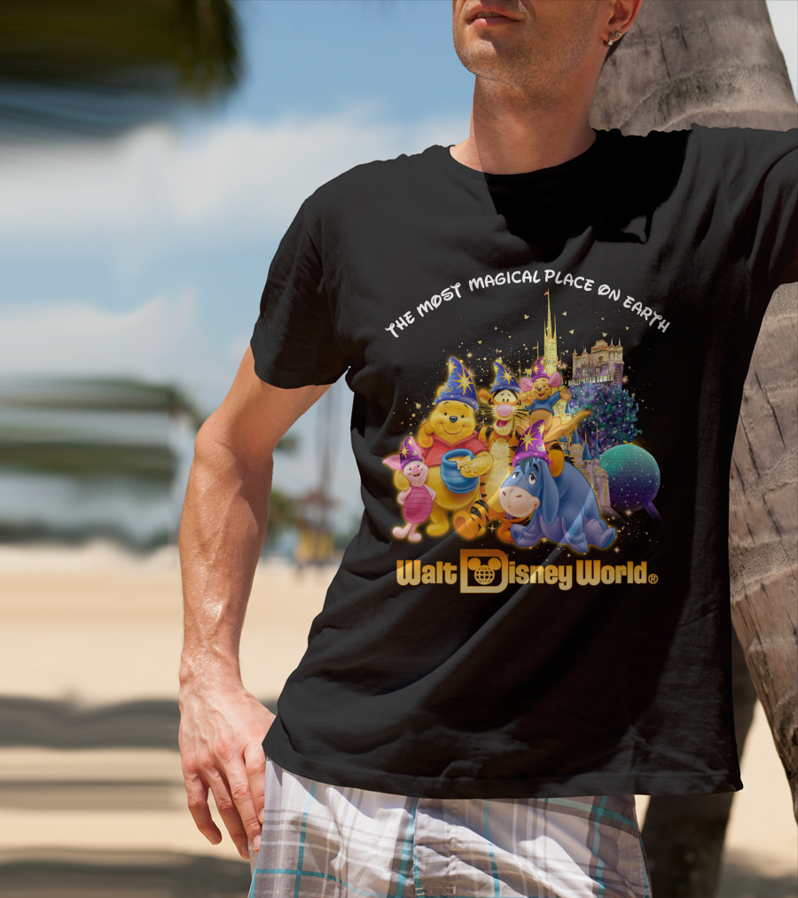The Most Magical Place On Earth Walt Disney World Winnie The Pooh T-Shirt
