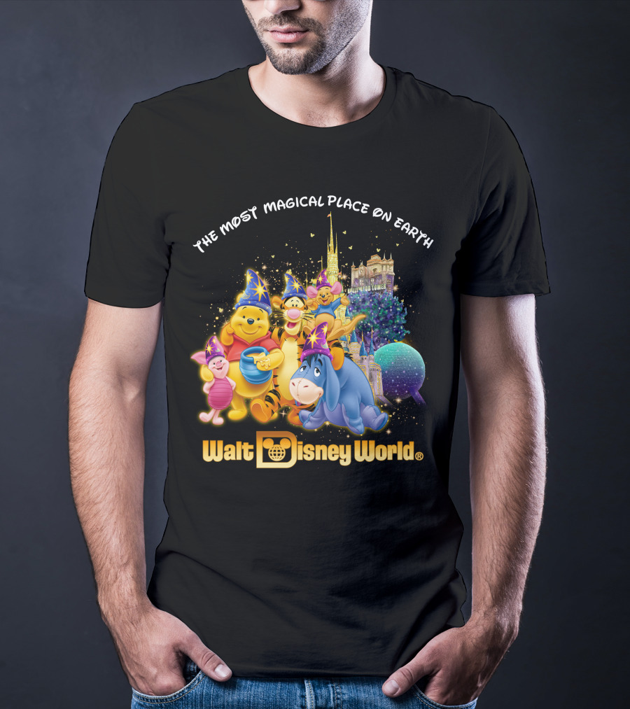 The Most Magical Place On Earth Walt Disney World Winnie The Pooh T-Shirt