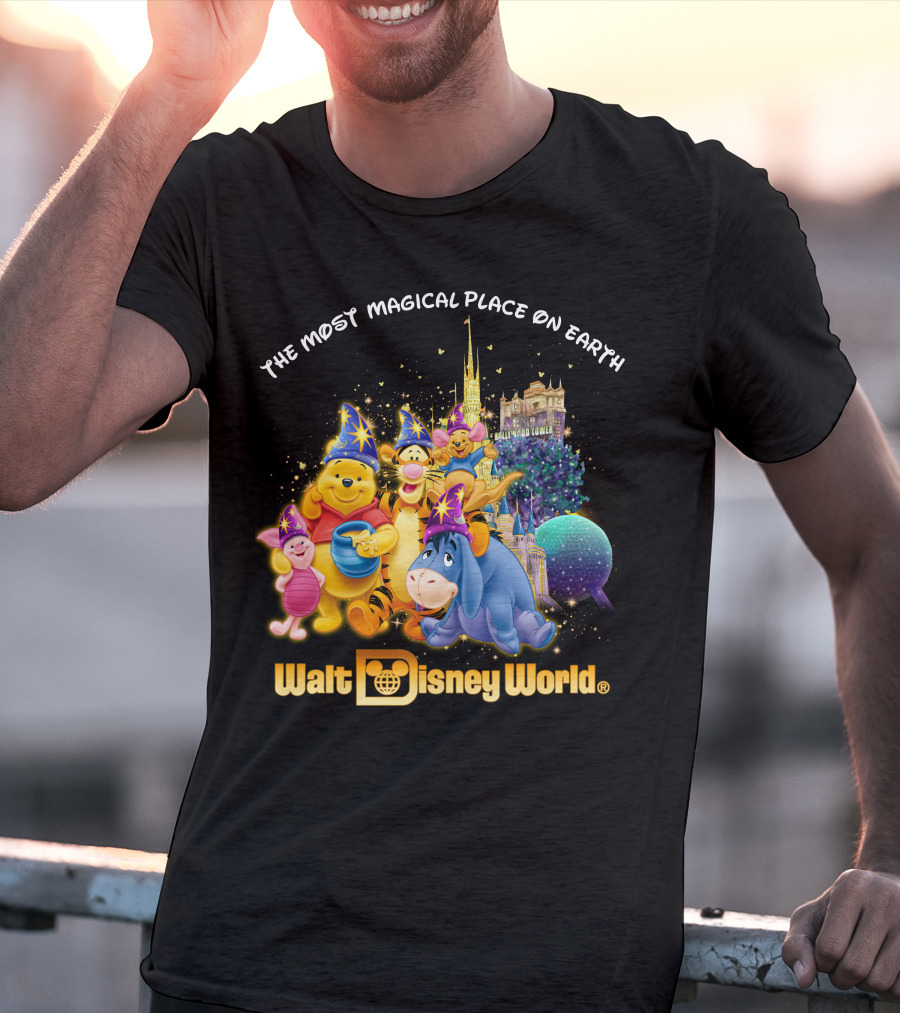 The Most Magical Place On Earth Walt Disney World Winnie The Pooh T-Shirt