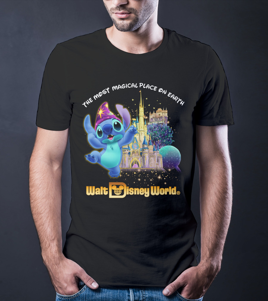 The Most Magical Place On Earth Walt Disney World Stitch T-Shirt