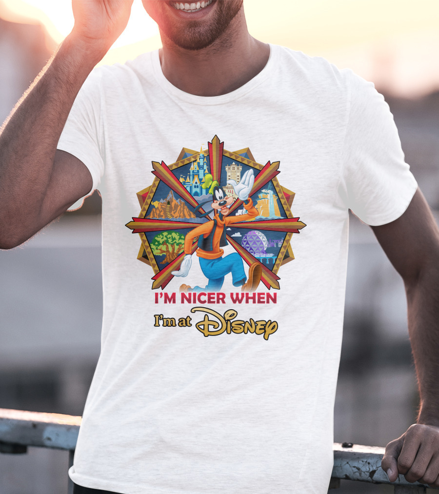 I'm Nicer When I'm At Disney Goofy T-Shirt