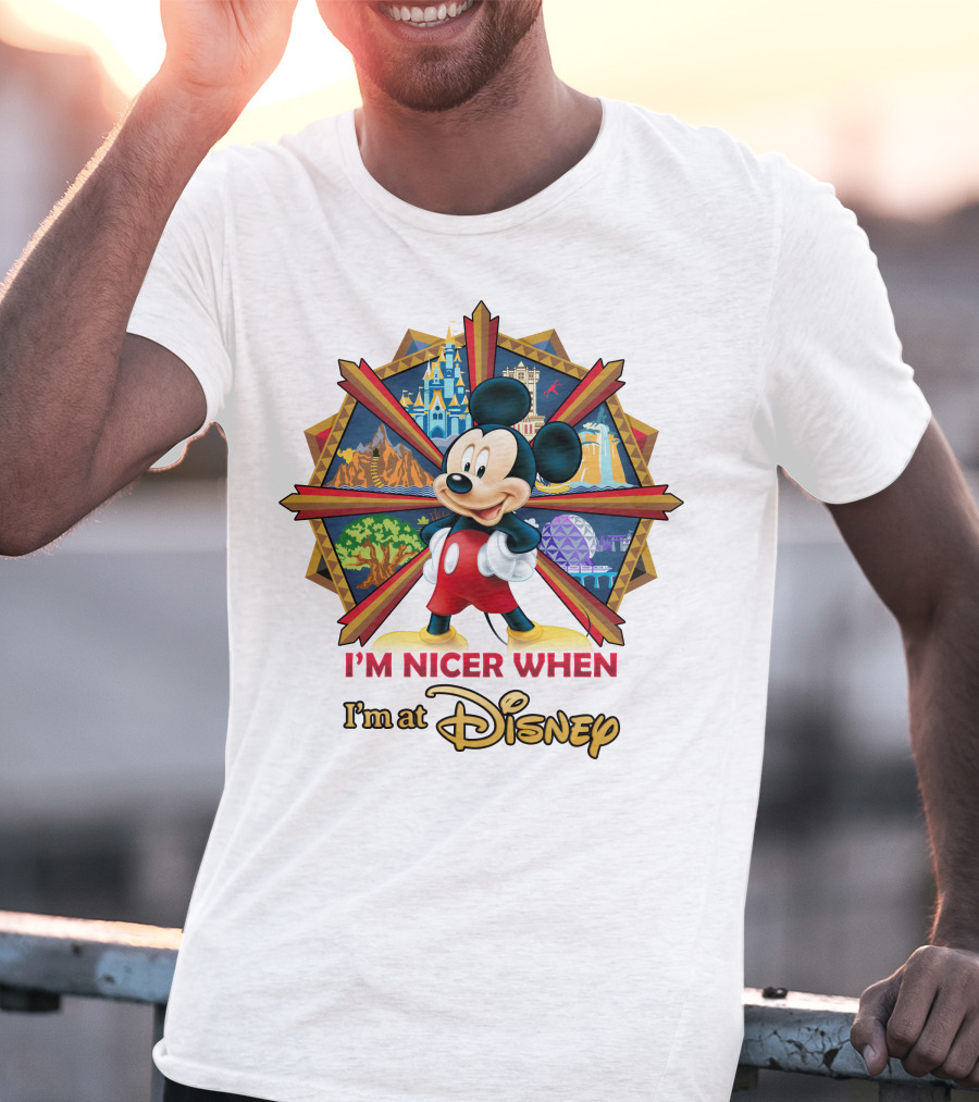 I'm Nicer When I'm At Disney Mickey T-Shirt