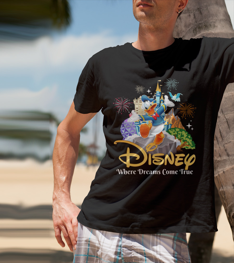 Disney Donald Where Dreams Come True Fireworks Adventure T-Shirt