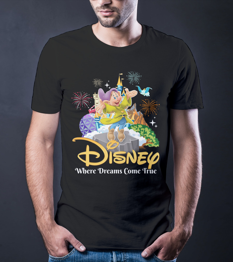 Disney Dopey Where Dreams Come True Fireworks Adventure T-Shirt