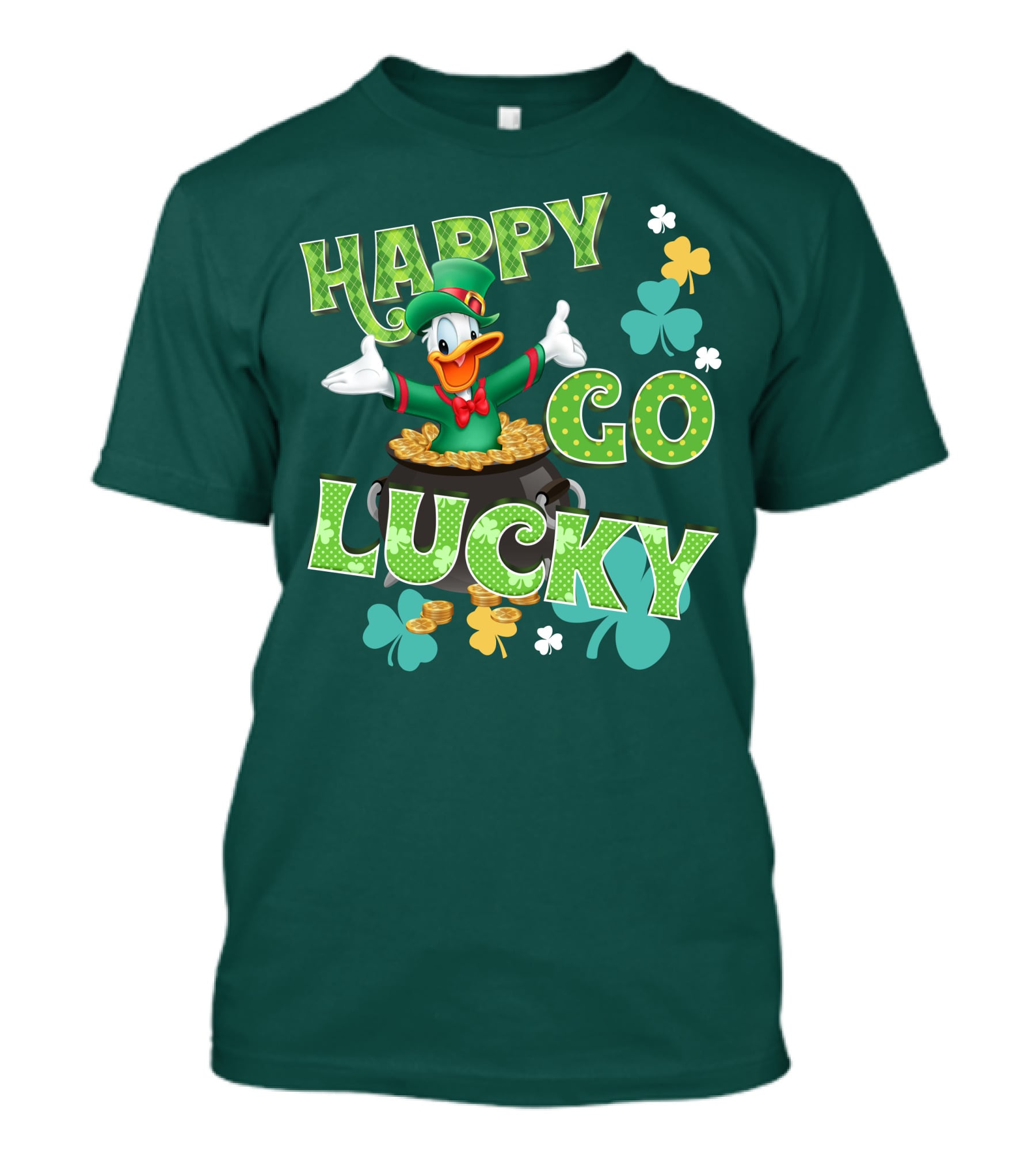 Happy Go Lucky Donald Duck St. Patrick's Day T-Shirt