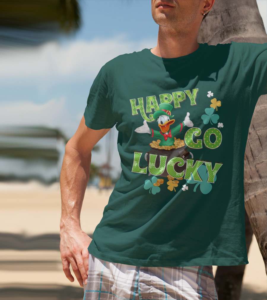 Happy Go Lucky Donald Duck St. Patrick's Day T-Shirt