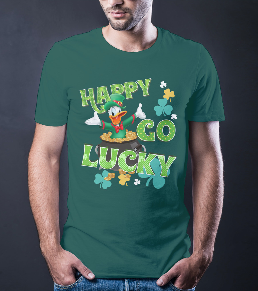Happy Go Lucky Donald Duck St. Patrick's Day T-Shirt