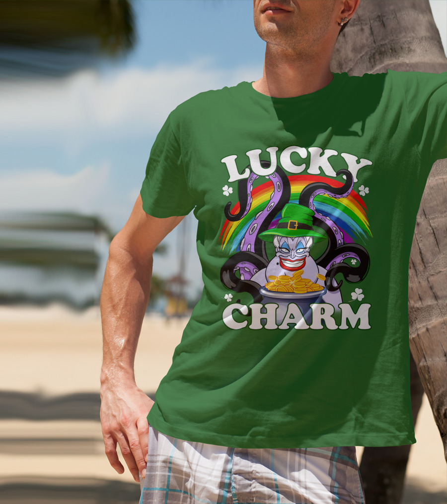 Lucky Charm Ursula Rainbow Coins Shamrocks T-Shirt