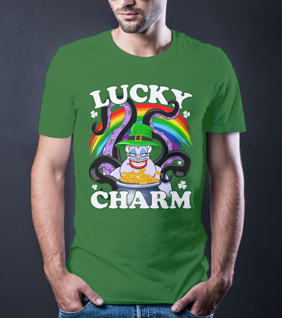 Lucky Charm Ursula Rainbow Coins Shamrocks T-Shirt