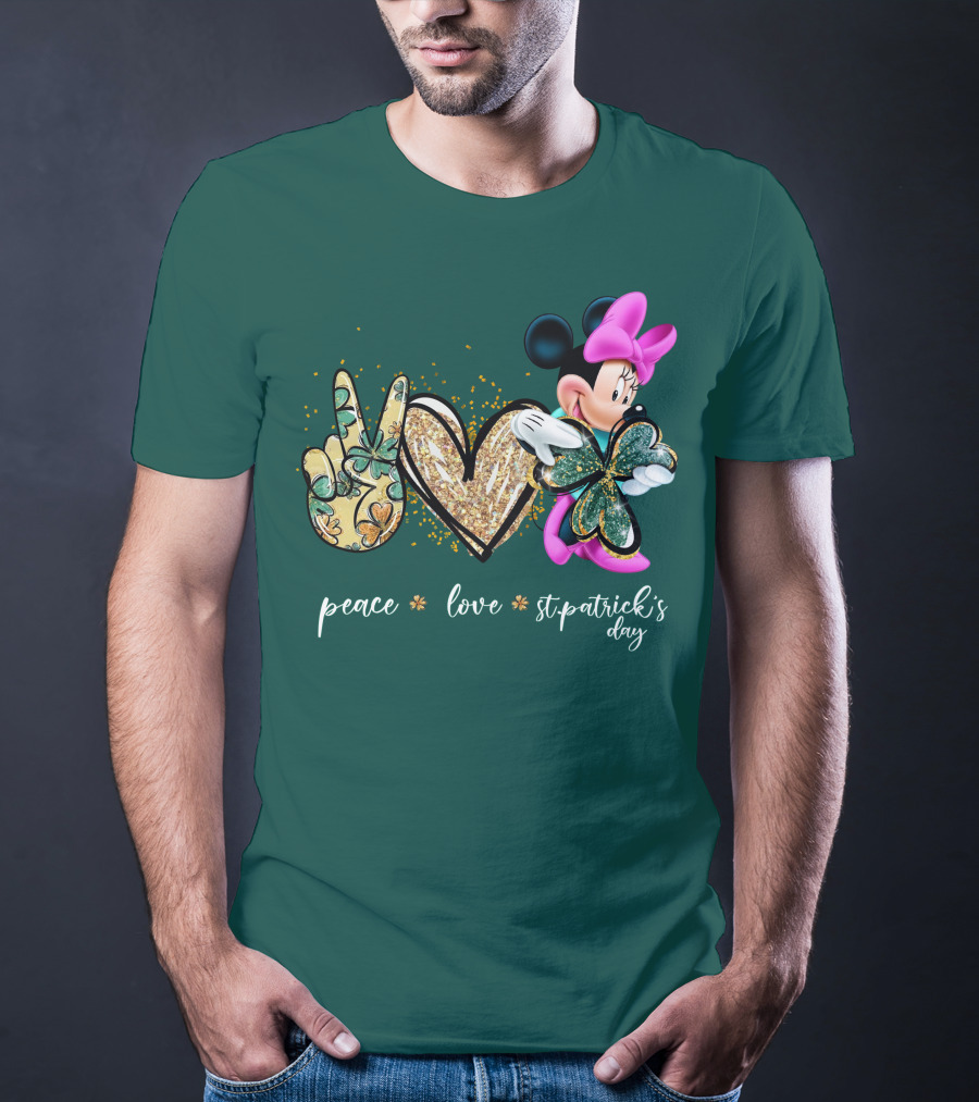 Peace Love St. Patrick's Day Minnie T-Shirt