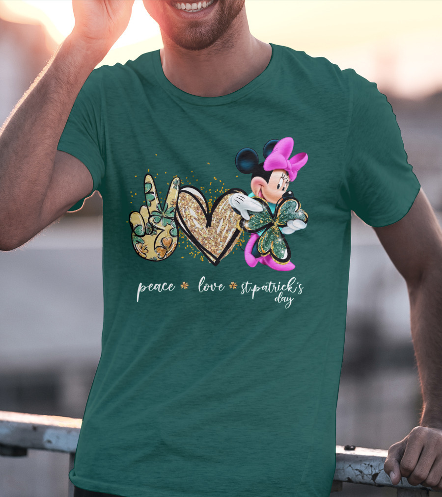 Peace Love St. Patrick's Day Minnie T-Shirt