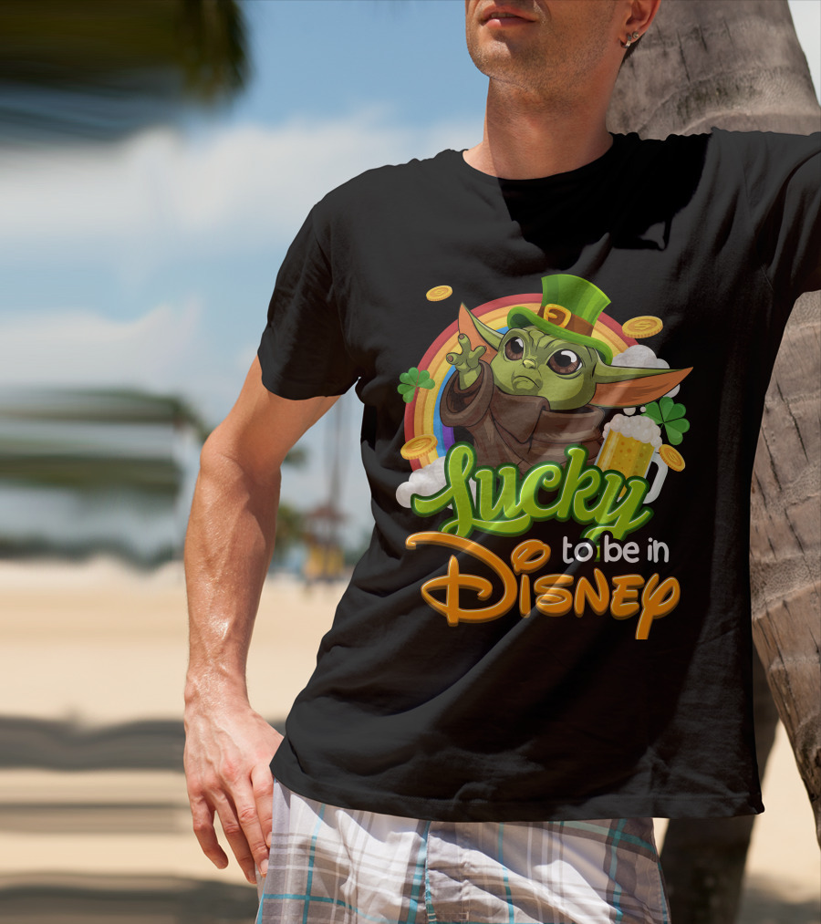 Lucky To Be In Disney Yoda St. Patrick's Day T-Shirt