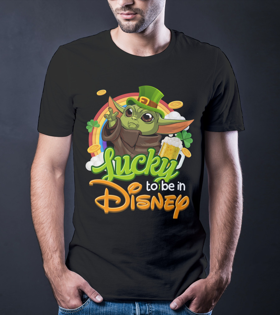 Lucky To Be In Disney Yoda St. Patrick's Day T-Shirt