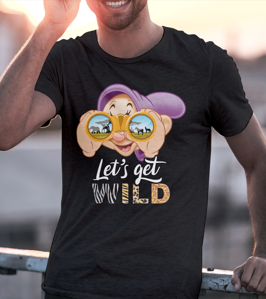Dopey Let's Get Wild Binoculars Safari Adventure T-Shirt