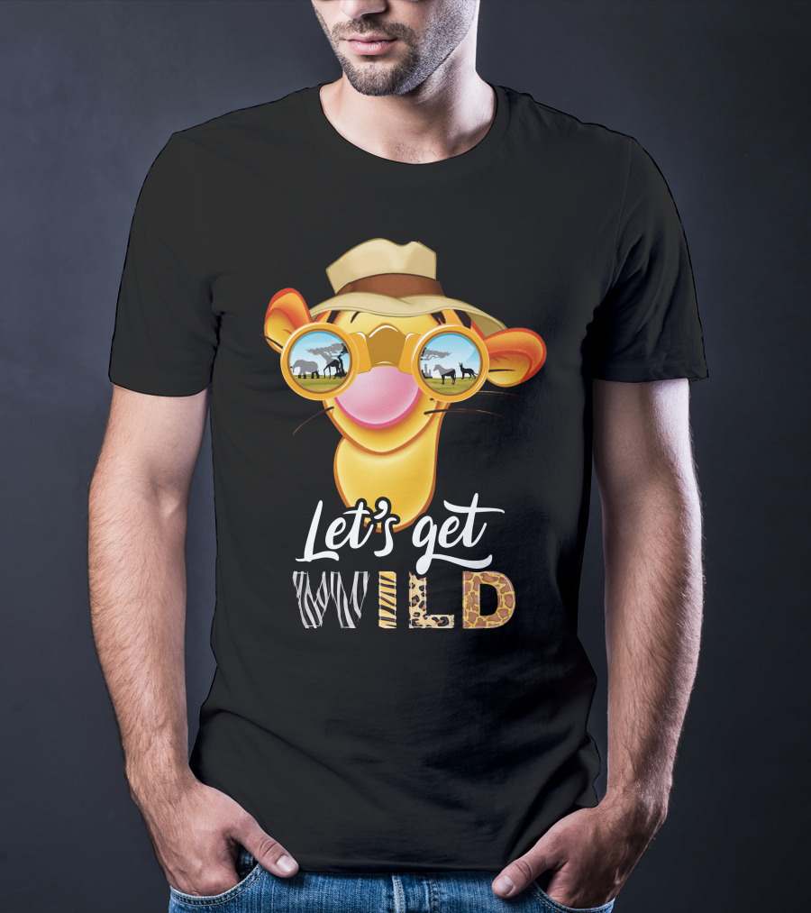 Let's Get Wild Tigger Safari Sunglasses Hat T-Shirt