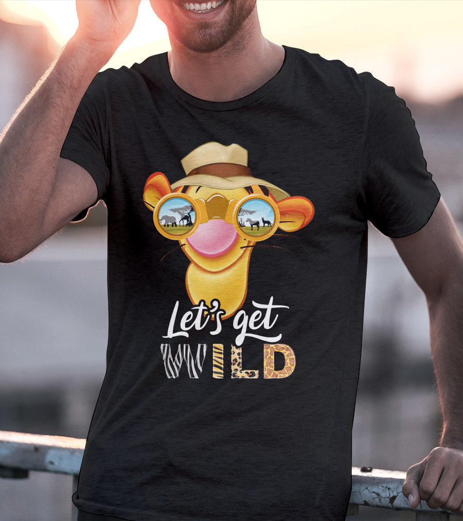 Let's Get Wild Tigger Safari Sunglasses Hat T-Shirt