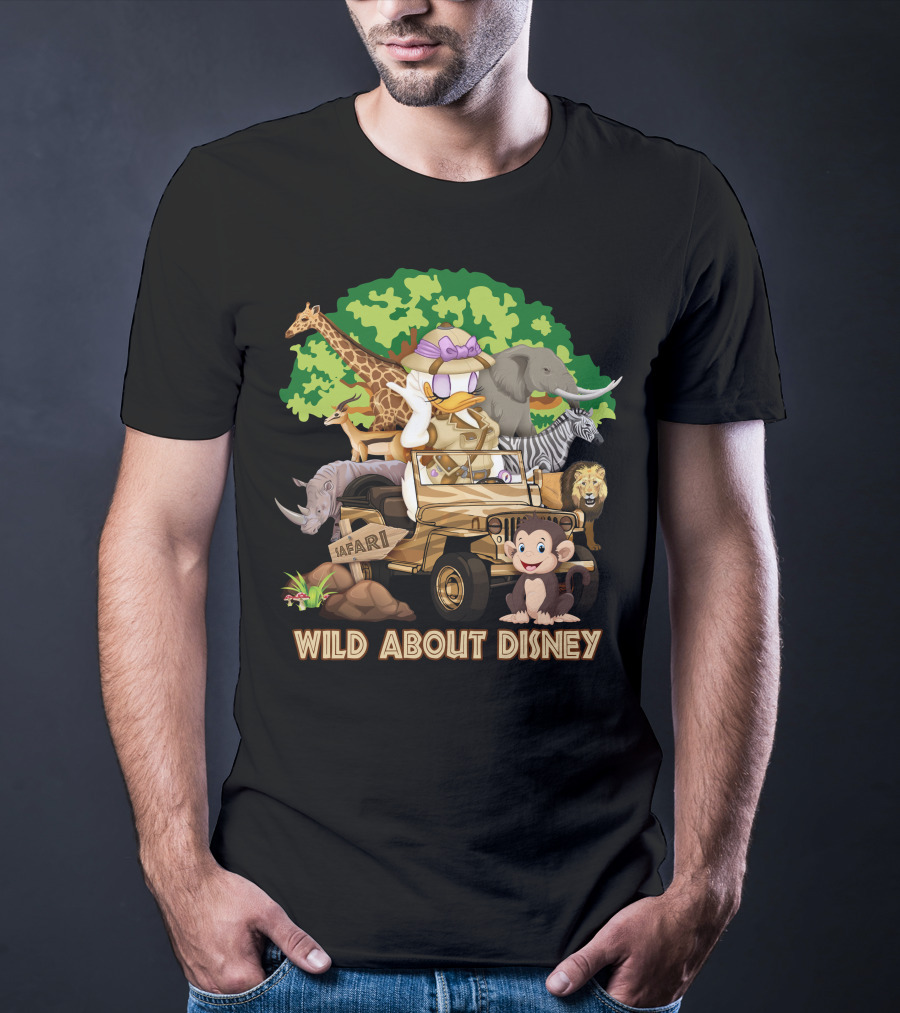 Wild About Disney Safari With Daisy Duck And Jungle Animals T-Shirt