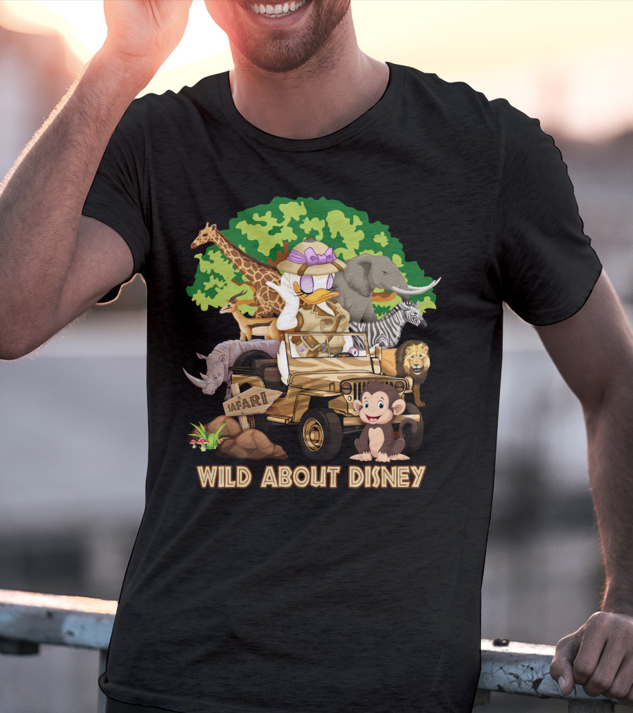 Wild About Disney Safari With Daisy Duck And Jungle Animals T-Shirt