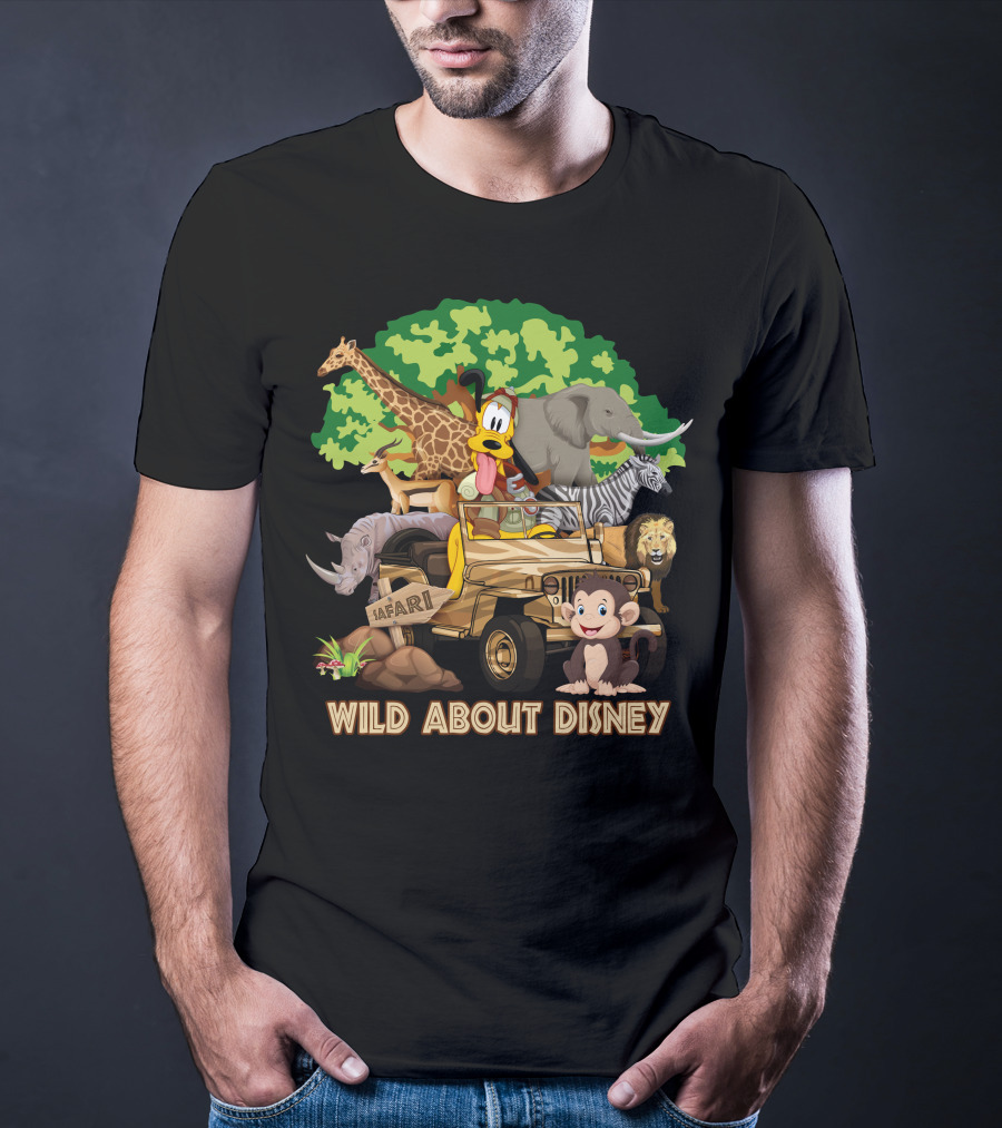 Wild About Disney Safari Adventure With Pluto And Animal Friends T-Shirt