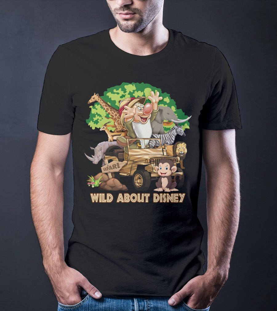 Wild About Disney Safari Grumpy Jeep Adventure With Animals T-Shirt