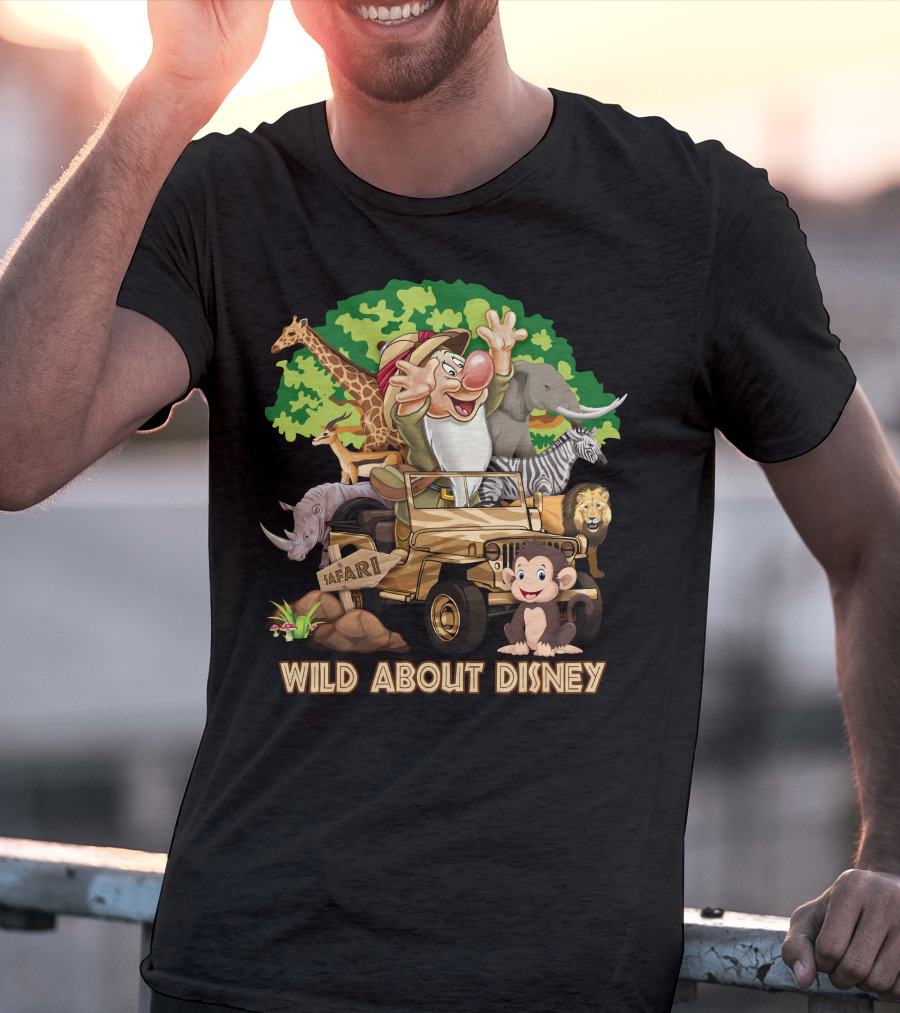 Wild About Disney Safari Grumpy Jeep Adventure With Animals T-Shirt