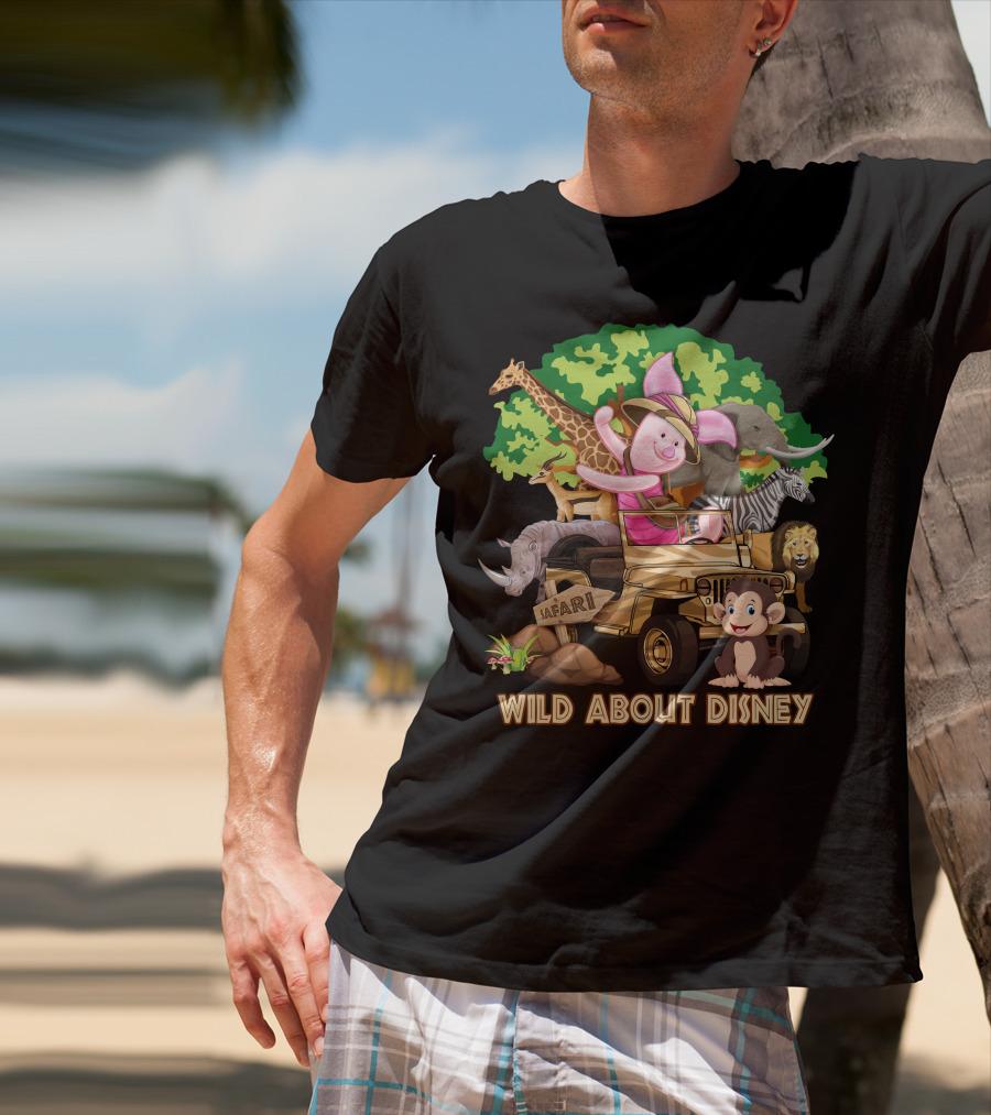 Wild About Disney Safari Piglet Adventure With Animals T-Shirt