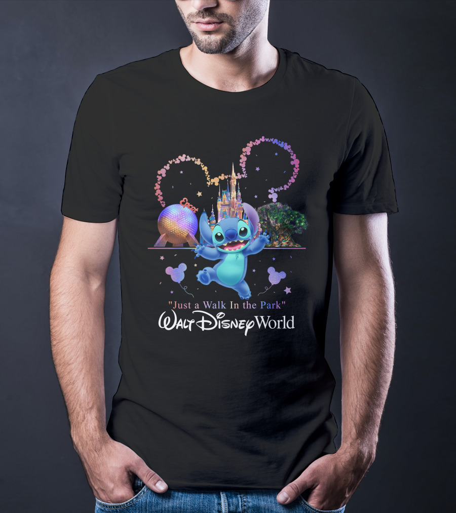 Stitch Just A Walk In The Park Epcot Walt Disney World T-Shirt