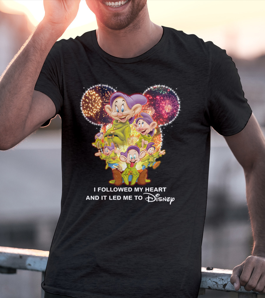 Dopey Fireworks I Followed My Heart And It Led Me To Disney T-Shirt