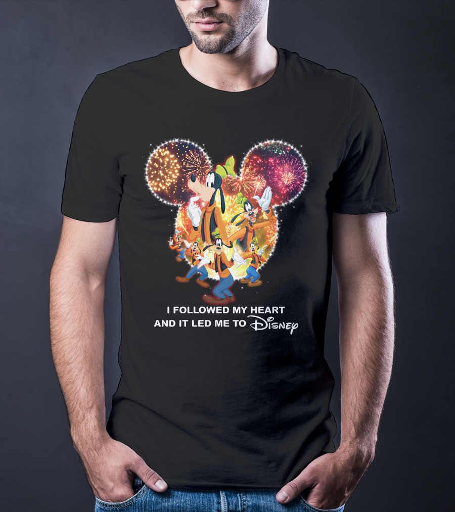 I Followed My Heart And It Led Me To Disney Goofy Fireworks T-Shirt