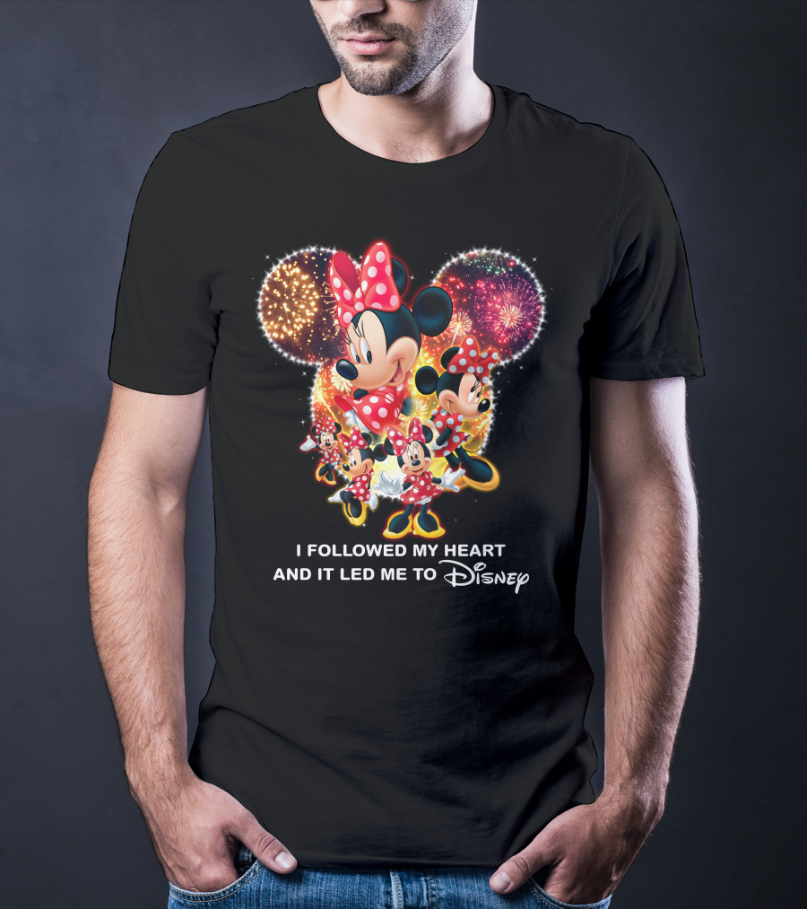 Minnie Mouse Fireworks I Followed My Heart Led Me To Disney T-Shirt