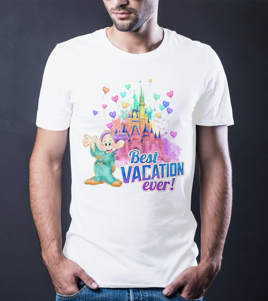 Best Vacation Ever Dopey Castle Hearts T-Shirt
