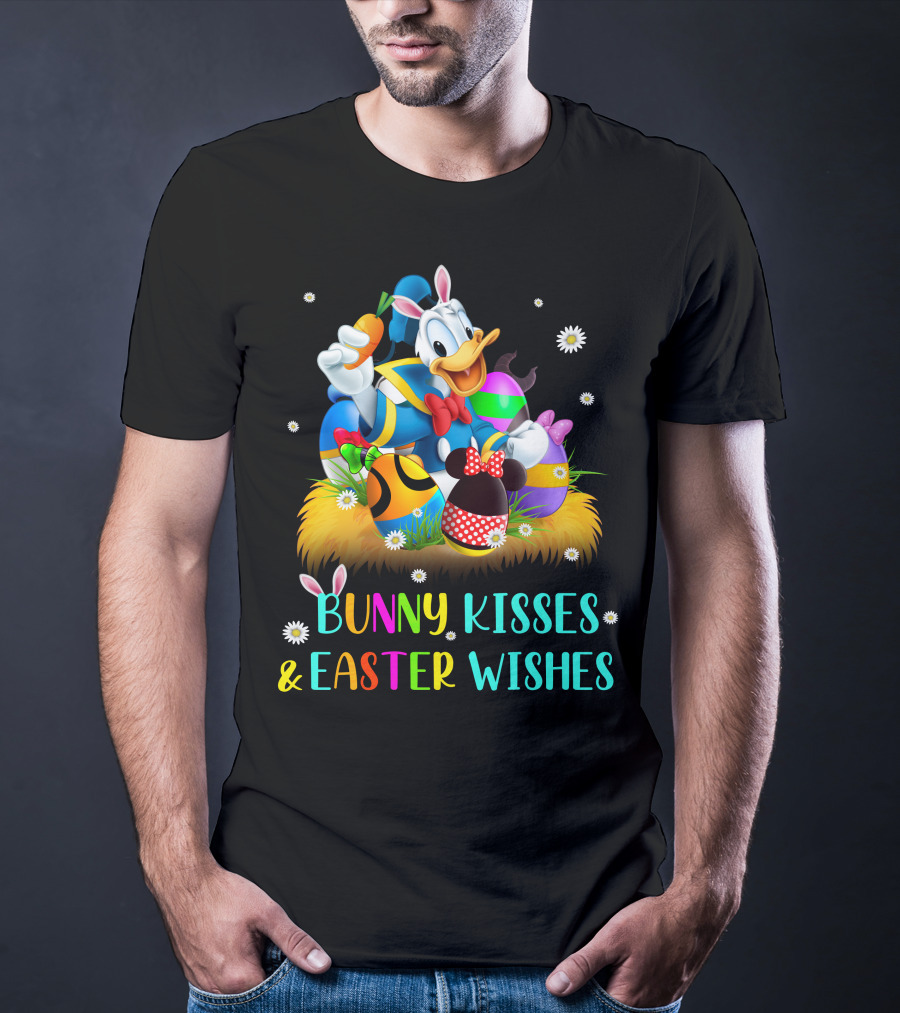 Bunny Kisses Easter Wishes Donald T-Shirt