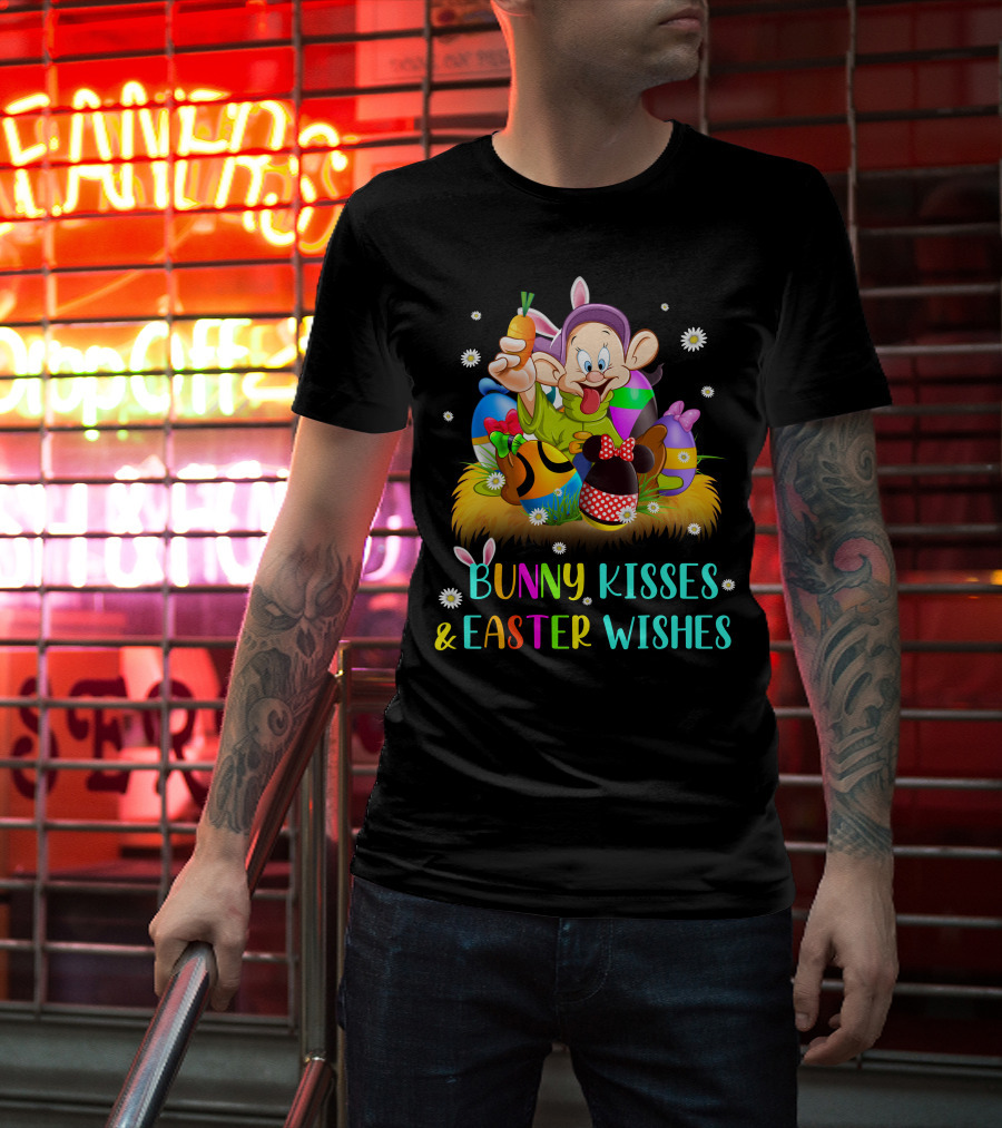 Bunny Kisses & Easter Wishes Dopey Character Easter Eggs Carrot T-Shirt